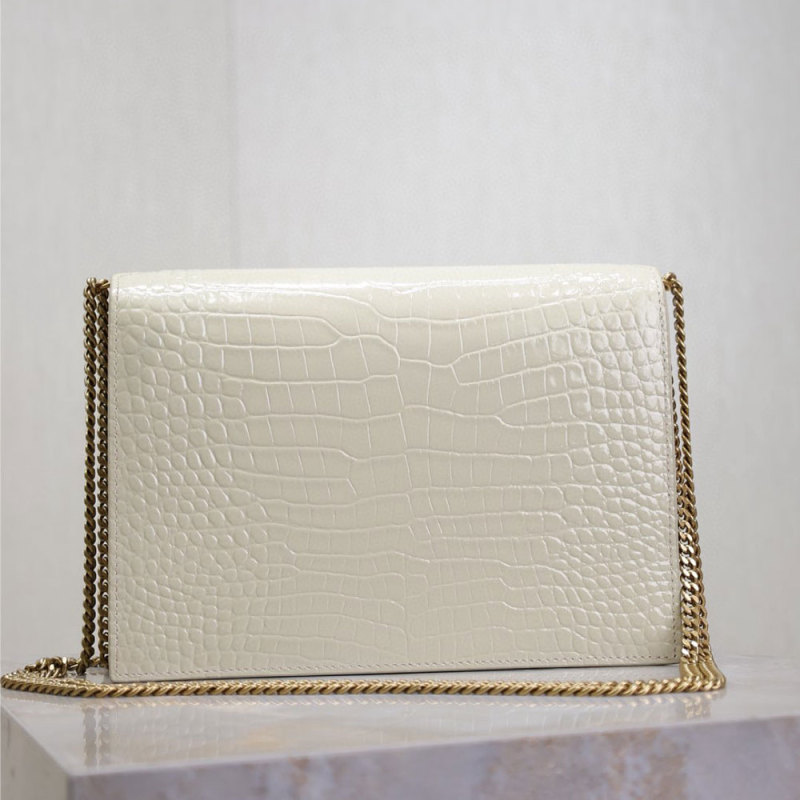 YSL Cassandra Medium Alligator Pattern Chain Bag