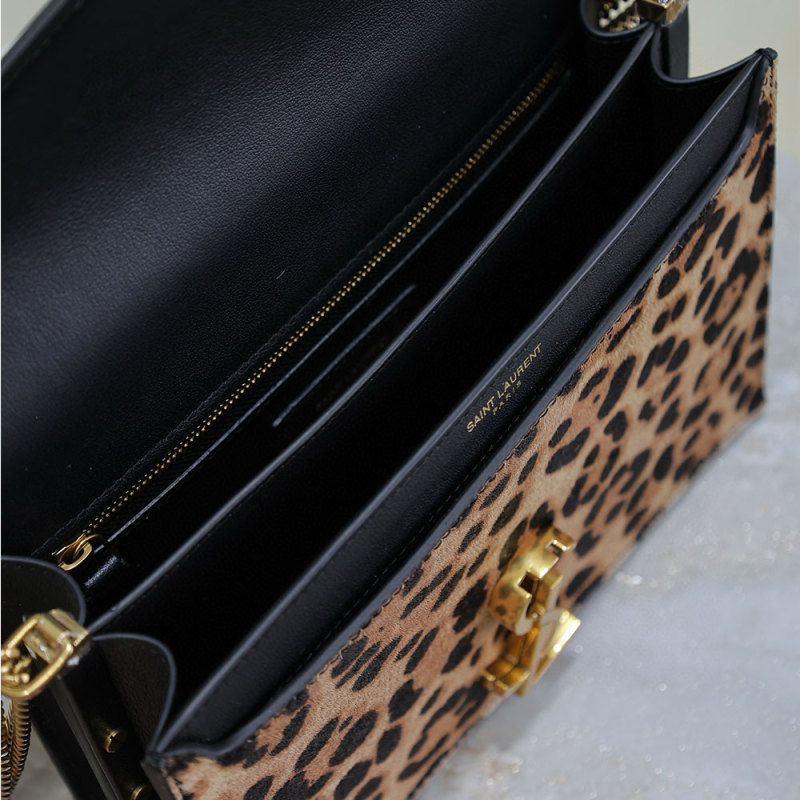 YSL Cassandra Medium leopard print Chain Bag