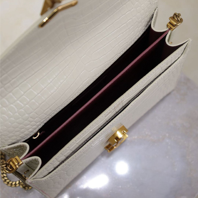 YSL Cassandra Medium Alligator Pattern Chain Bag