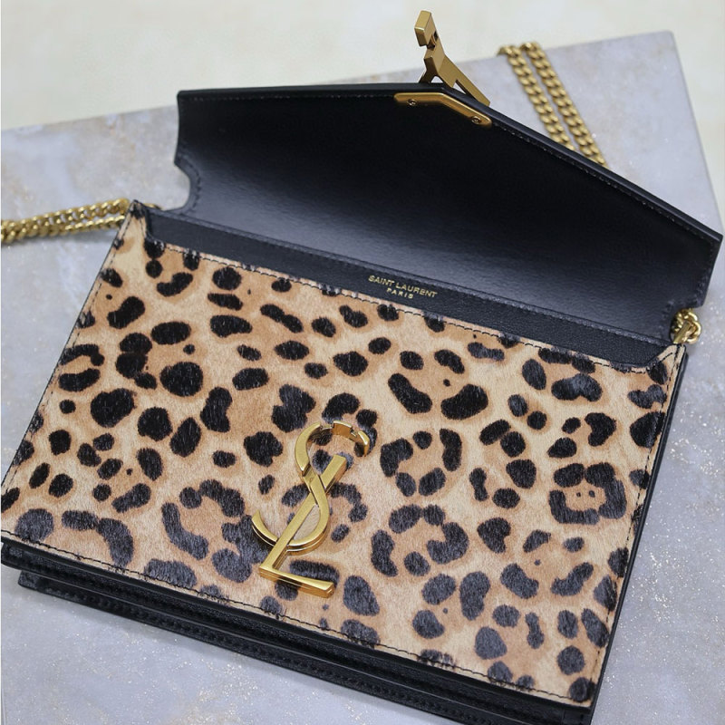 YSL Cassandra Medium leopard print Chain Bag