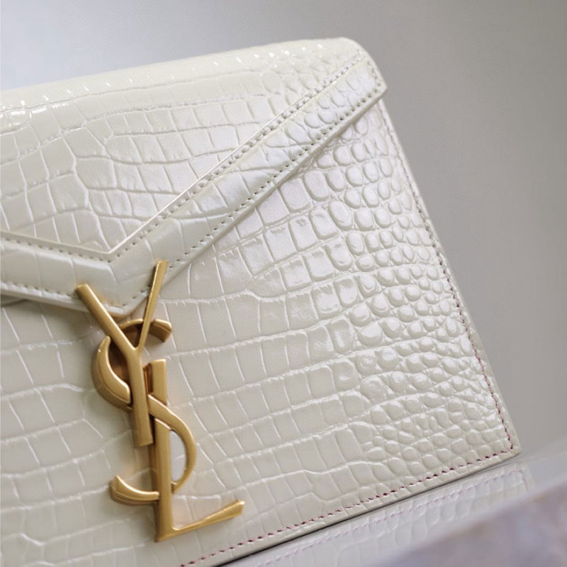 YSL Cassandra Medium Alligator Pattern Chain Bag
