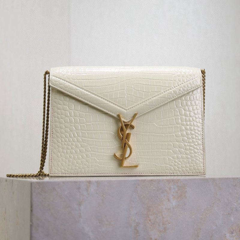 YSL Cassandra Medium Alligator Pattern Chain Bag