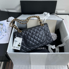 CHANEL Classic Flap Bag Grained Calfskin 25.5cm