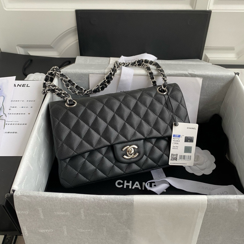 CHANEL Classic Flap Bag Grained Calfskin 25.5cm