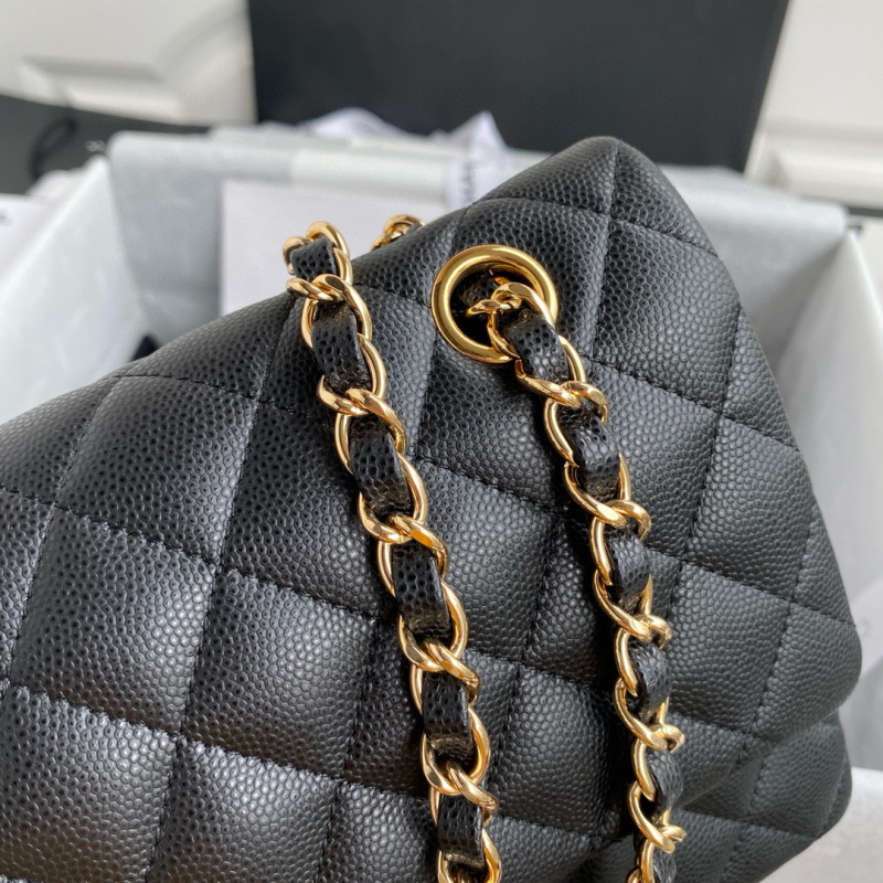 CHANEL Classic Flap Bag Grained Calfskin 25.5cm