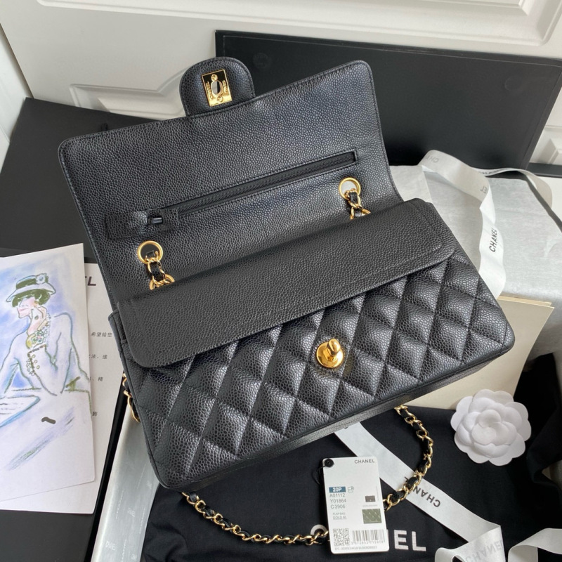 CHANEL Classic Flap Bag Grained Calfskin 25.5cm