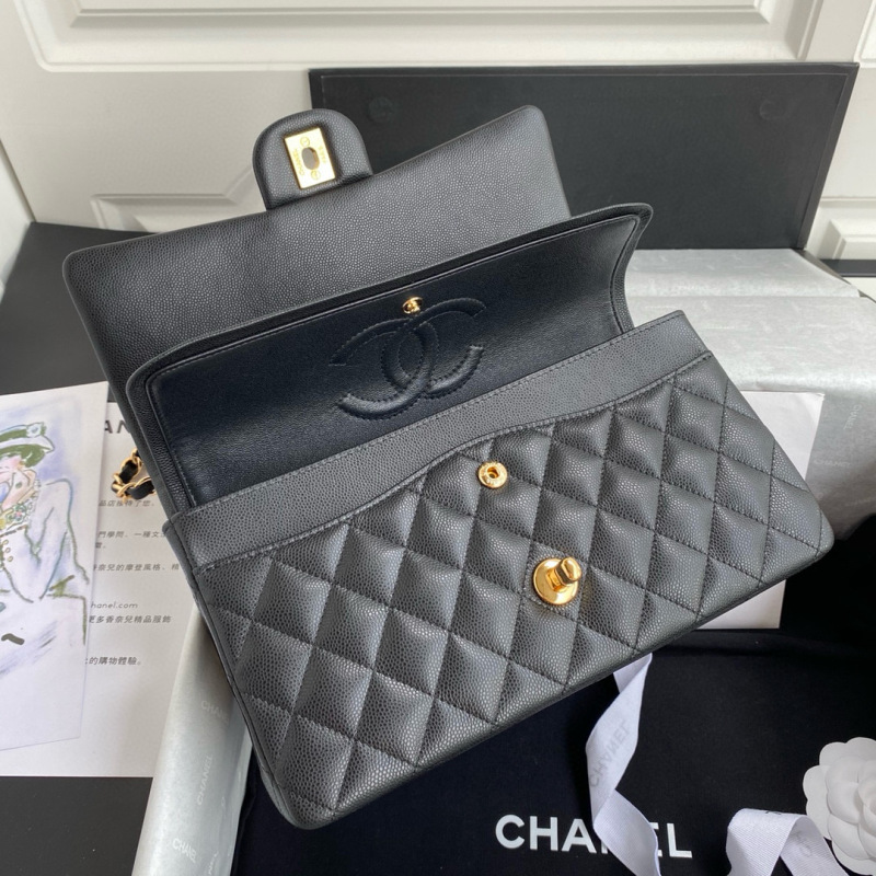 CHANEL Classic Flap Bag Grained Calfskin 25.5cm