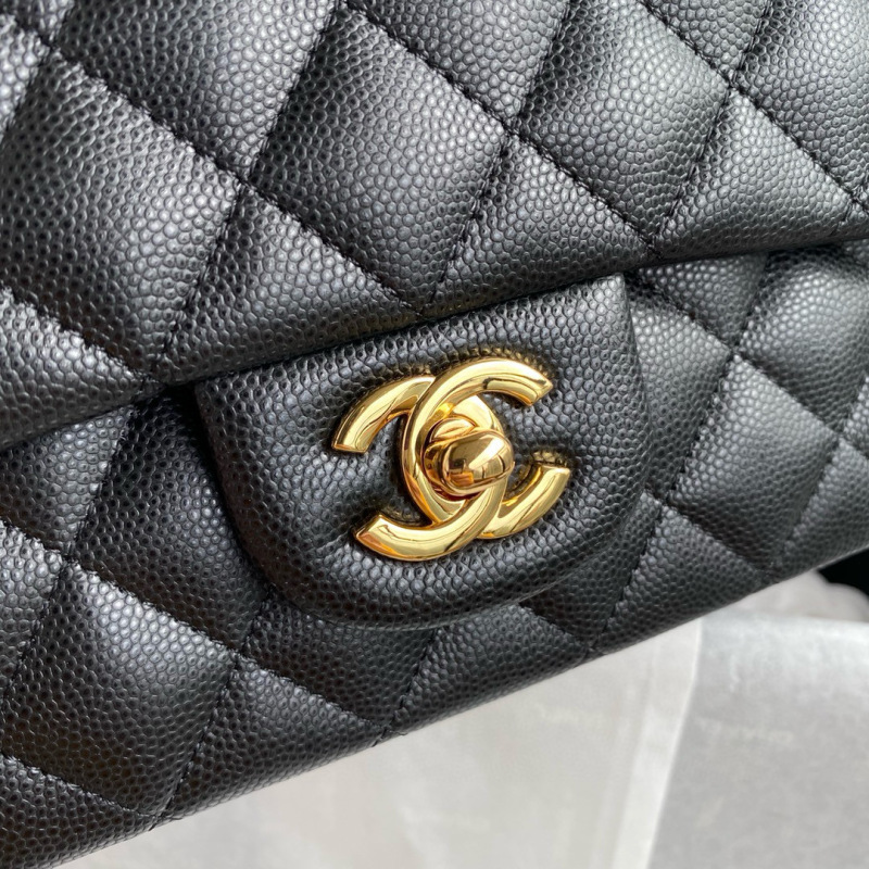 CHANEL Classic Flap Bag Grained Calfskin 25.5cm