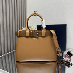 Prada Buckle small leather handbag with belt