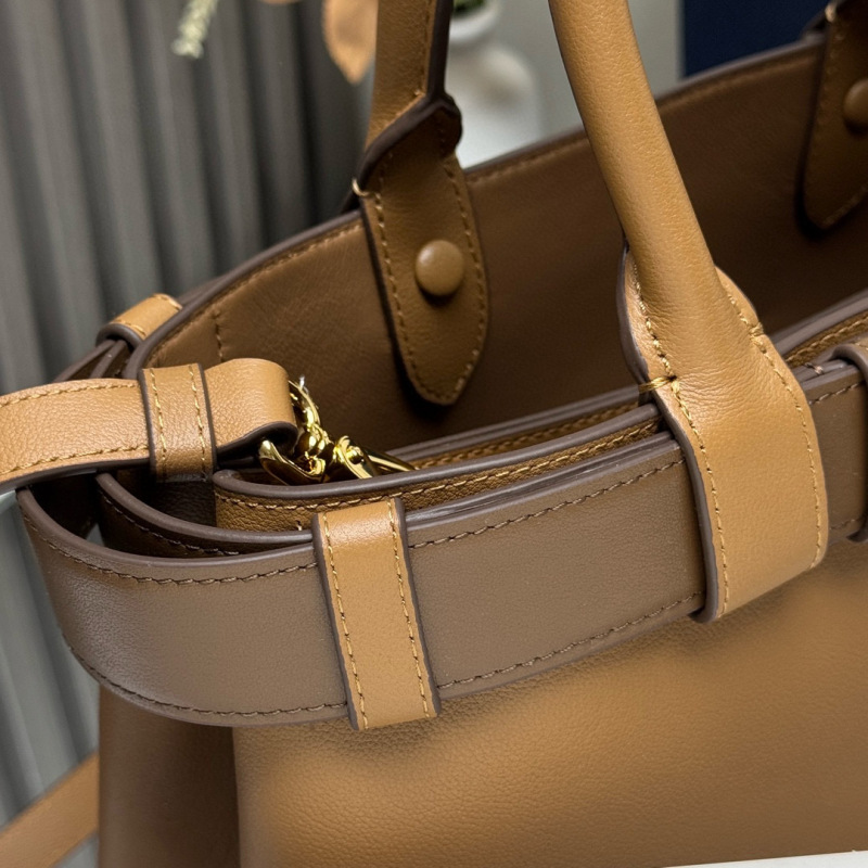 Prada Buckle small leather handbag with belt