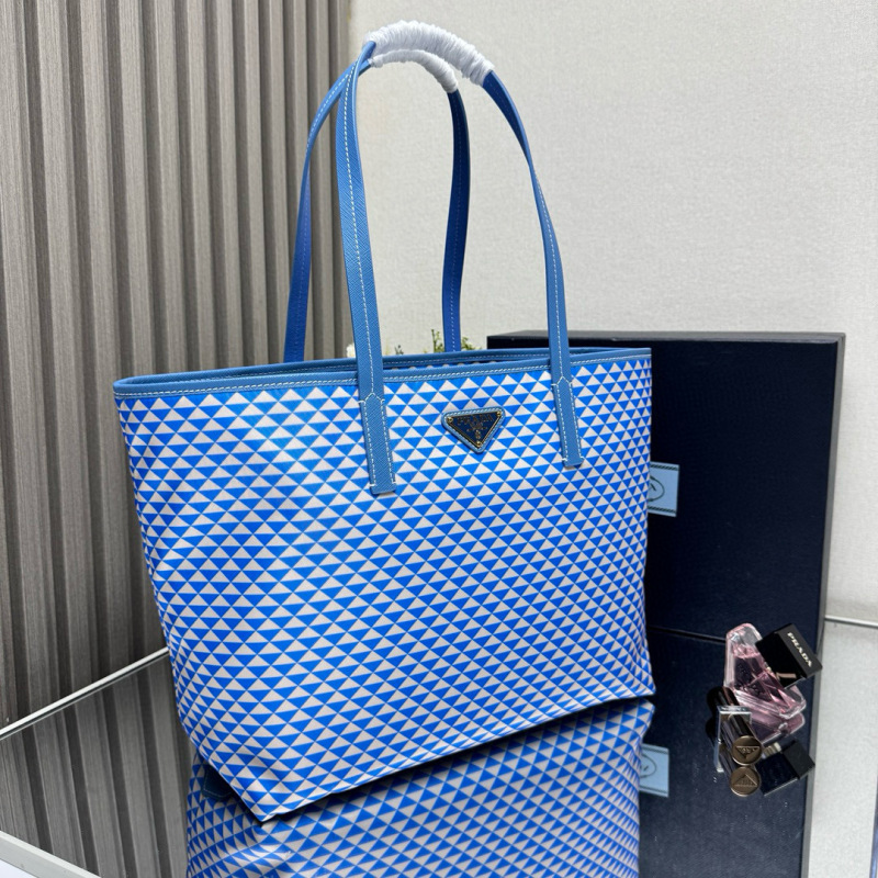 PRADA Tessuto Triangulum Tote Bag