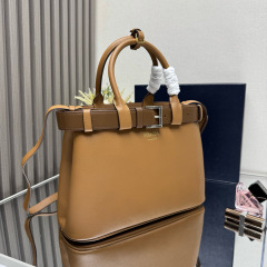 Prada Buckle small leather handbag with belt