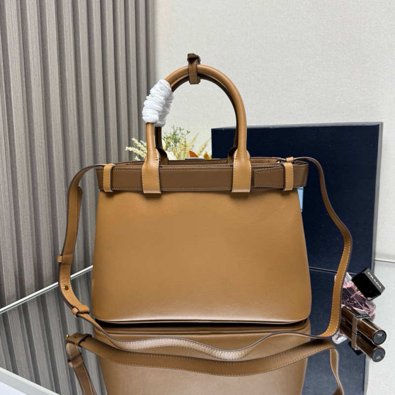 Prada Buckle small leather handbag with belt