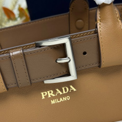 Prada Buckle small leather handbag with belt