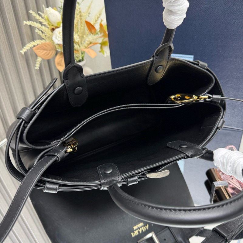 Prada Buckle small leather handbag with belt