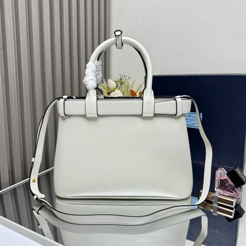 Prada Buckle small leather handbag with belt