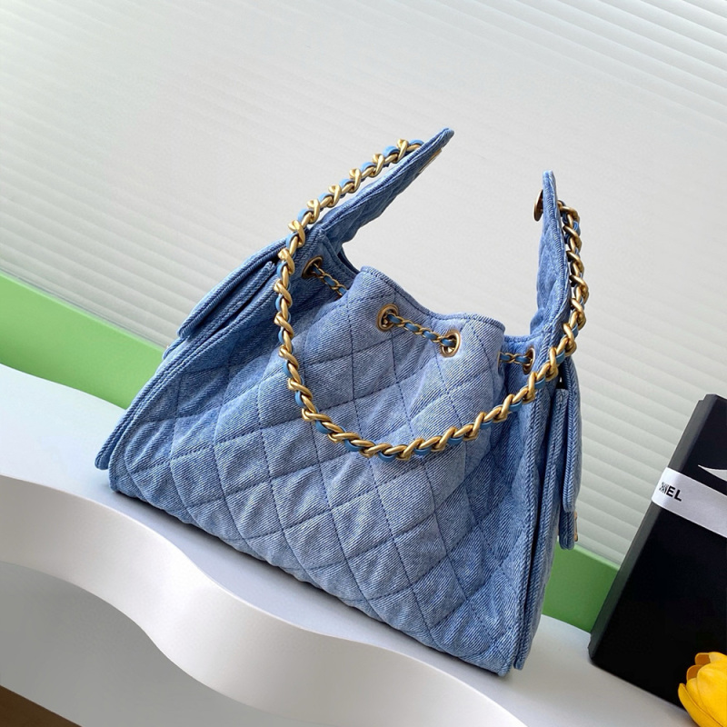 CHANEL Denim Hobo Bag