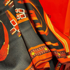 HERMES Velvet Scarf