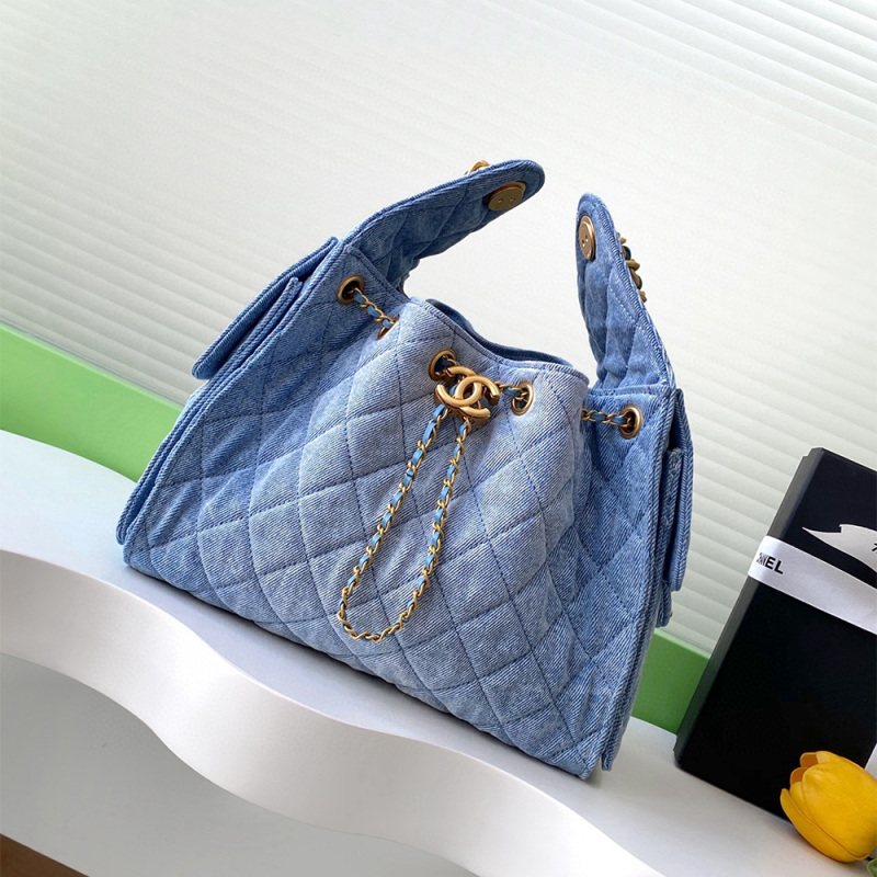 CHANEL Denim Hobo Bag