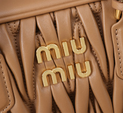 MIU MIU Arcadie Matelassé Nappa Leather Bag
