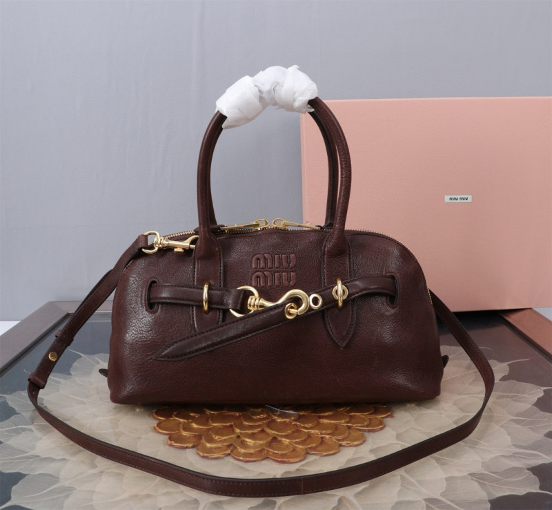 MIU MIU Aventure Nappa Leather Top-handle Bag