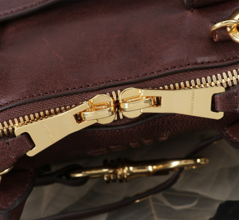 MIU MIU Aventure Nappa Leather Top-handle Bag