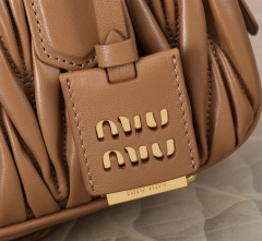 MIU MIU Arcadie Matelassé Nappa Leather Bag