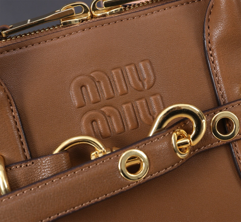 MIU MIU Aventure Nappa Leather Top-handle Bag