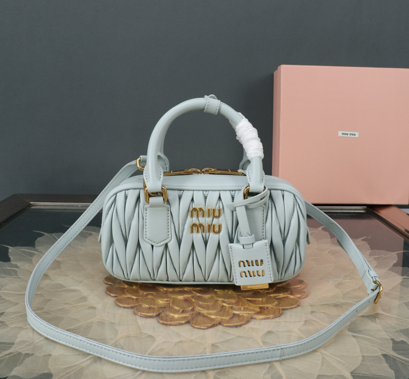 MIU MIU Arcadie Matelassé Nappa Leather Bag