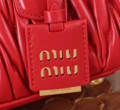 MIU MIU Arcadie Matelassé Nappa Leather Bag