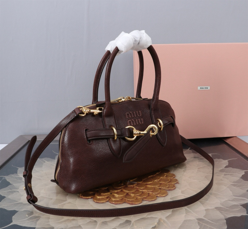 MIU MIU Aventure Nappa Leather Top-handle Bag