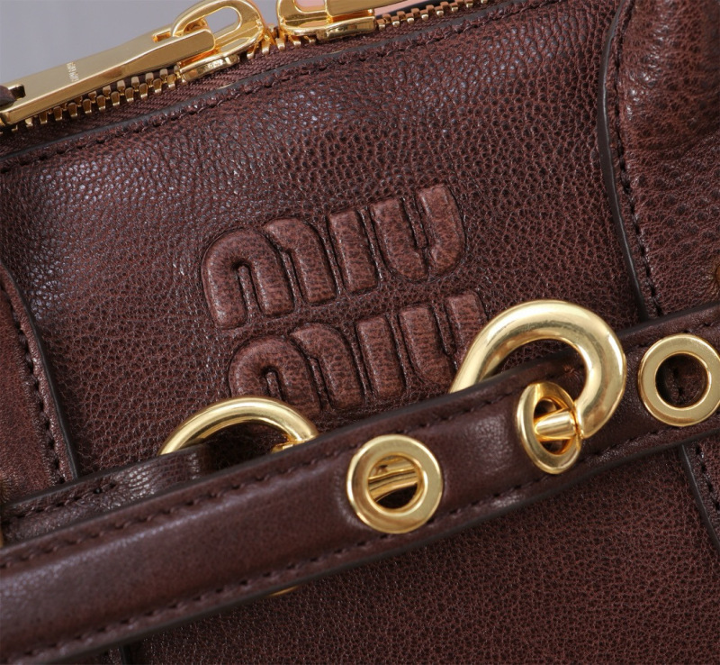 MIU MIU Aventure Nappa Leather Top-handle Bag