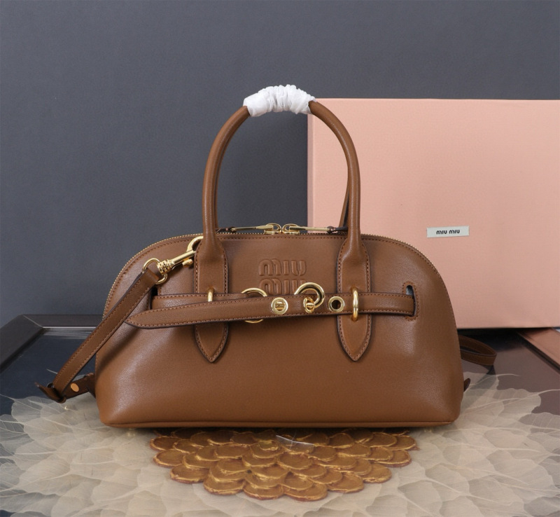 MIU MIU Aventure Nappa Leather Top-handle Bag