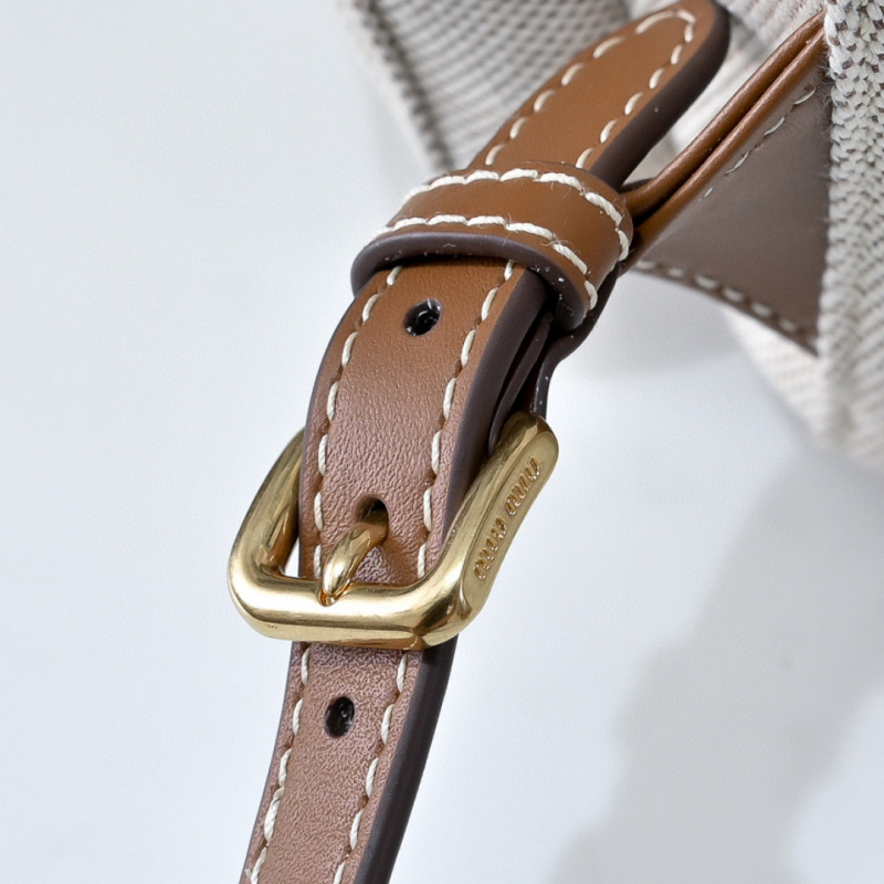 MIU MIU Canvas and Leather Backpack