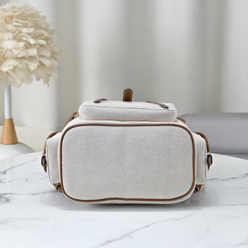 MIU MIU Canvas and Leather Backpack