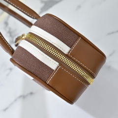 MIU MIU Beau Canvas and Leather bag