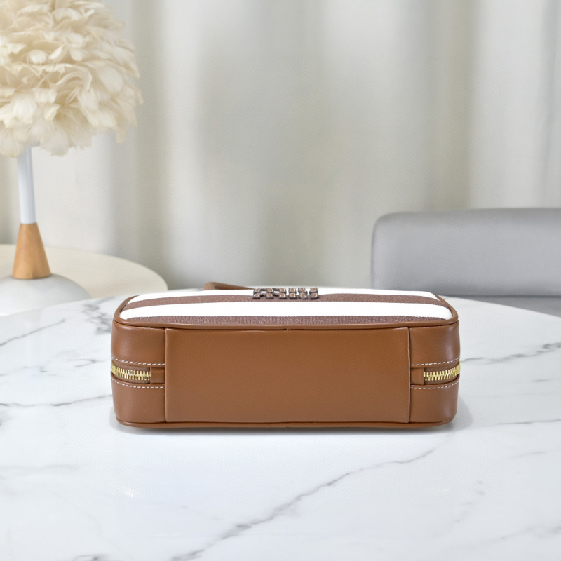 MIU MIU Beau Canvas and Leather bag