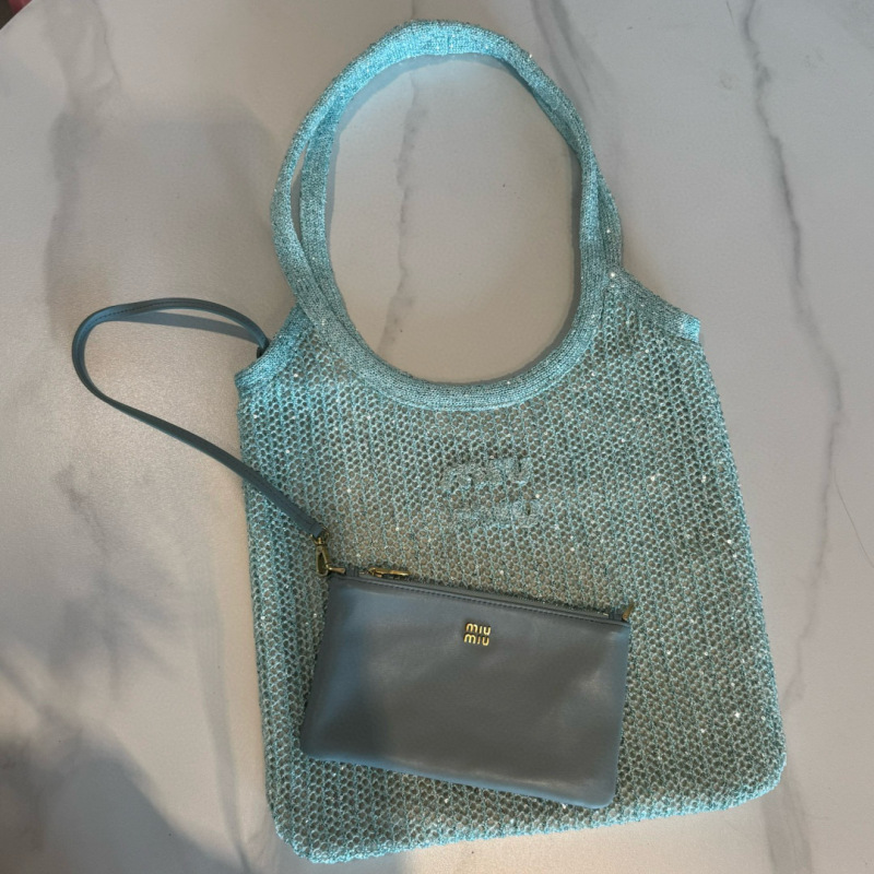 MIU MIU IVY Sequin Mesh Bag