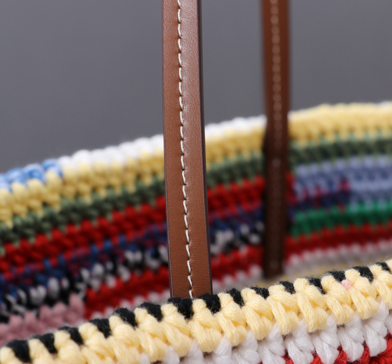 MIU MIU Raffia-effect Woven Tote Bag