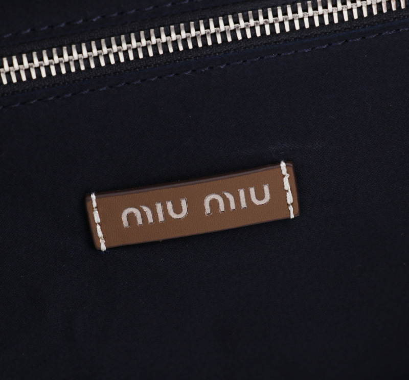 MIU MIU Raffia-effect Woven Tote Bag