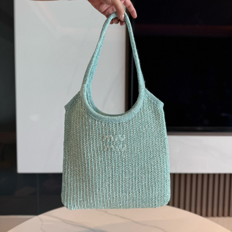 MIU MIU IVY Sequin Mesh Bag