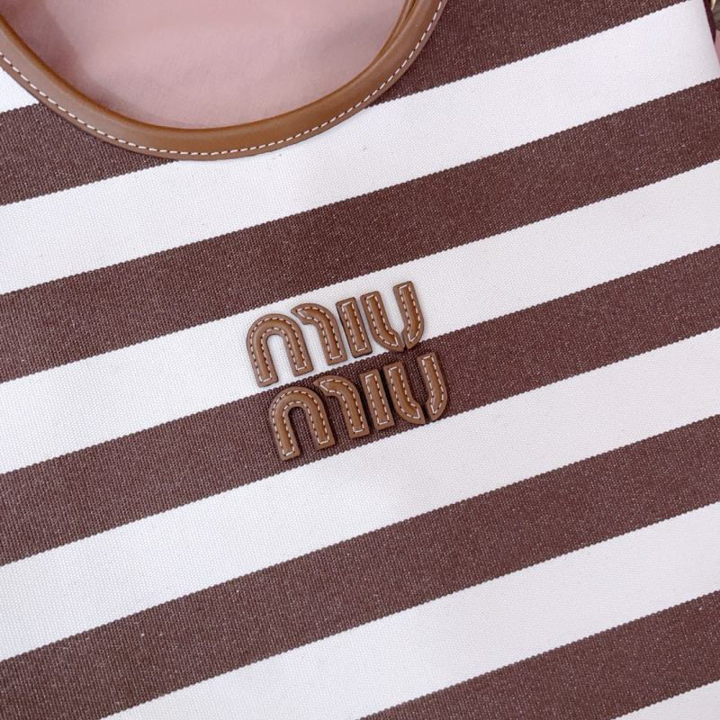 MIU MIU Ivy Canvas And Leather Bag