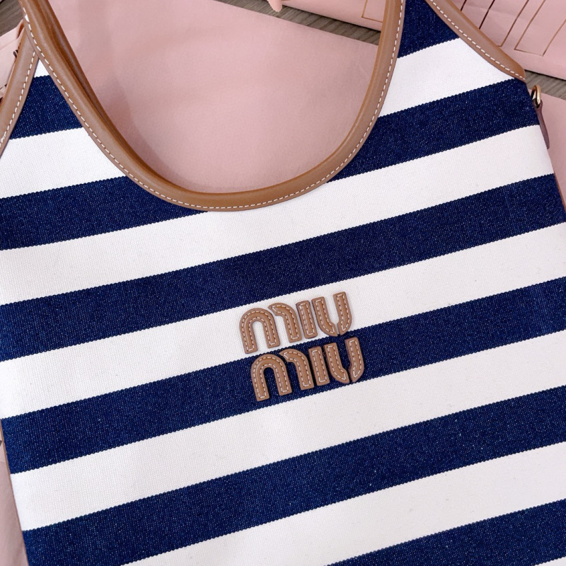 MIU MIU Ivy Canvas And Leather Bag