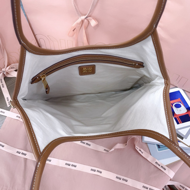 MIU MIU Ivy Canvas And Leather Bag