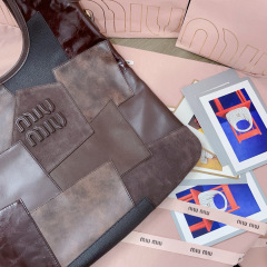 MIU MIU Ivy Leather Patchwork Bag