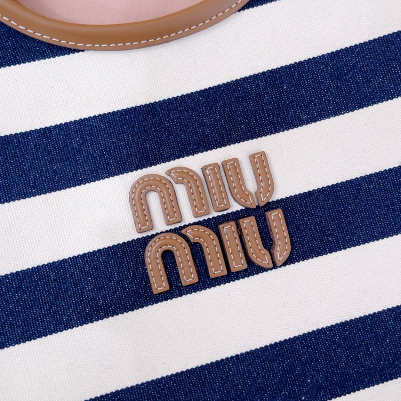 MIU MIU Ivy Canvas And Leather Bag
