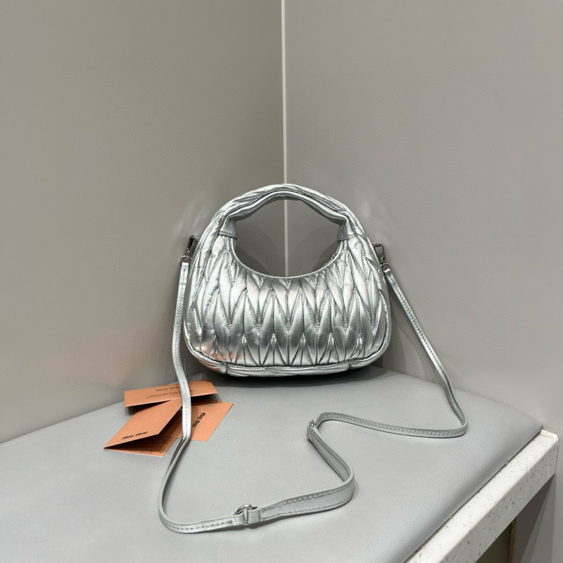 MIU MIU Wander Matelassé Nappa Leather Hobo Bag