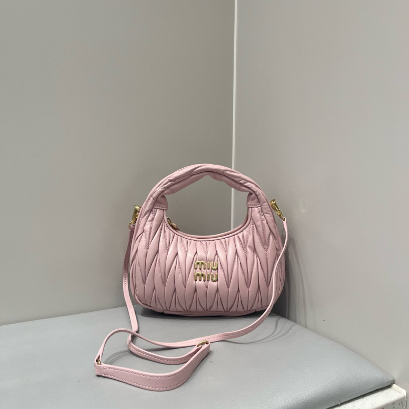 MIU MIU Wander Matelassé Nappa Leather Hobo Bag