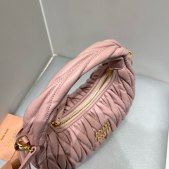 MIU MIU Wander Matelassé Nappa Leather Hobo Bag