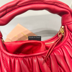MIU MIU Wander Matelassé Nappa Leather Hobo Bag